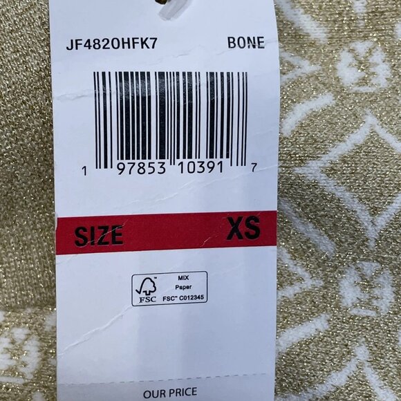 Michael Kors Women’s Short-Sleeve Zip Collar Dress – Gold – Size XS - Picture 7 of 9